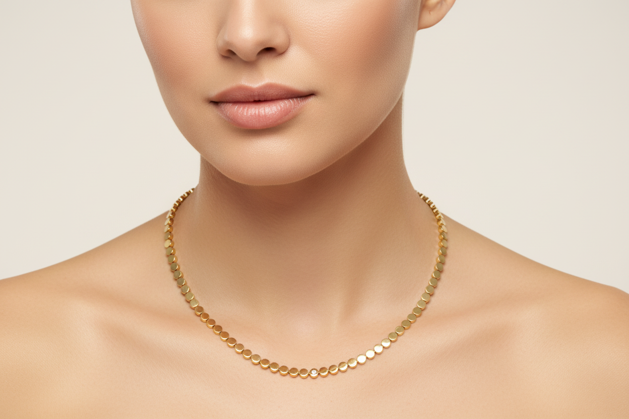 boccia-08074-04-titan-kette-gelbgold-kreisglieder-diamant-45-cm image 2