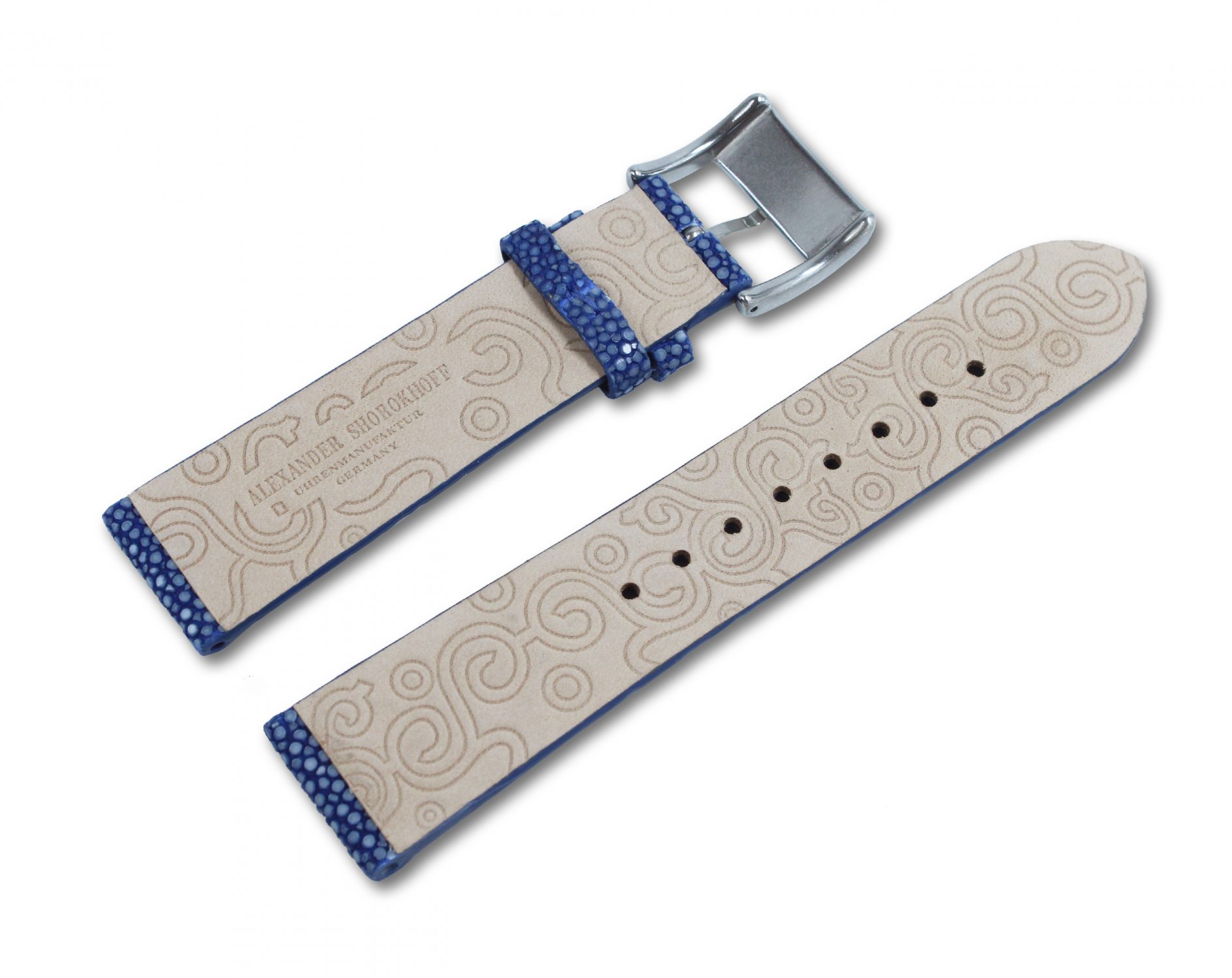 alexander-shorokhoff-perlrochenband-blau-uhrenarmband image 2