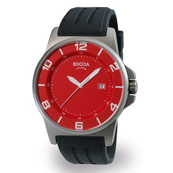 boccia-3535-26-id-titanium-herrenuhr-rot-schwarz-45mm image 1