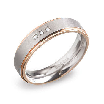 boccia-0134-02-titanium-ehering-ros-gold-mit-3-diamanten-5-5-mm image 1