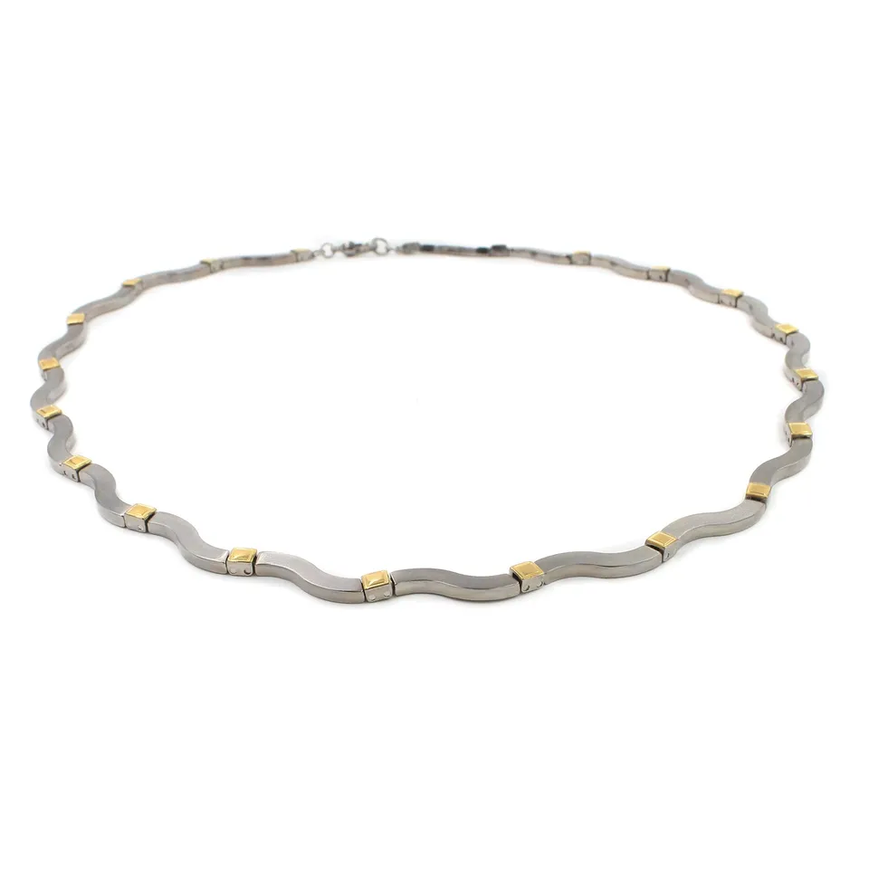 boccia-0863-02-titanium-halskette-47-cm-teilpoliert-mit-gold-gliedern image 1