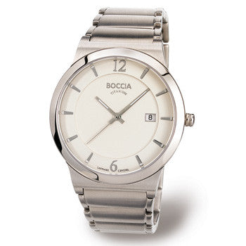boccia-3565-01-titan-herrenuhr-38-5-mm-wei-mit-gliederband image 1