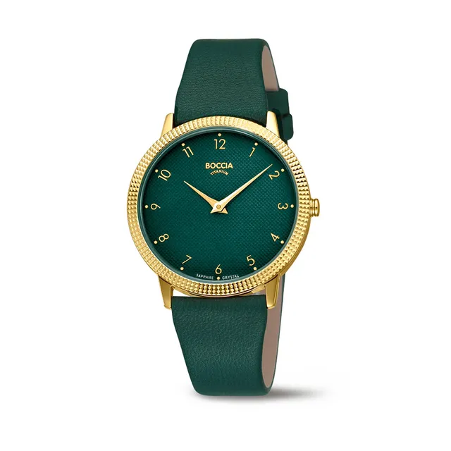 boccia-3381-02-damen-titan-uhr-rund-tealgr-n-35-5-mm-mit-leder-und-saphir image 1