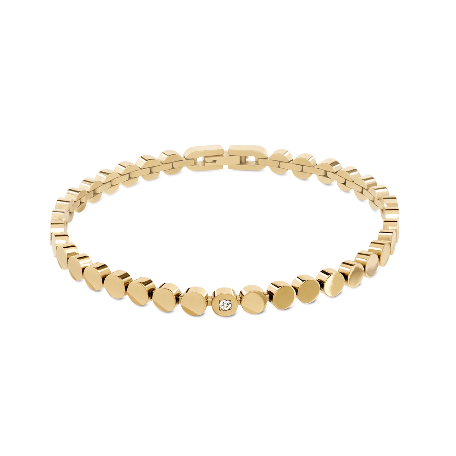 boccia-03057-04-titan-armband-gold-kreisglieder-diamant-0-03-ct image 1