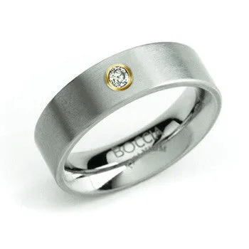 boccia-0101-24-titanium-ring-mit-diamant-0-05ct-und-14kt-goldfassung-6mm image 1