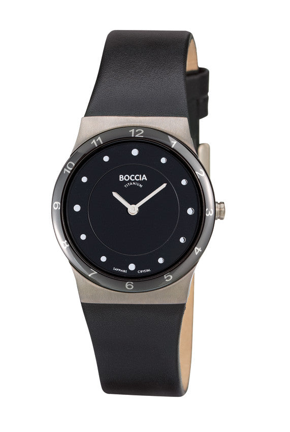 boccia-3202-02-damen-titanium-uhr-schwarz-leder-30mm image 3