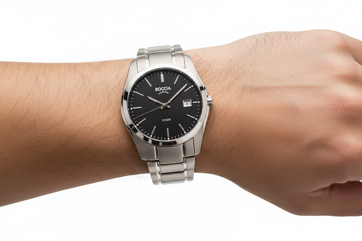 boccia-3608-04-titanium-herrenuhr-schwarz-mit-datum-40-mm image 2
