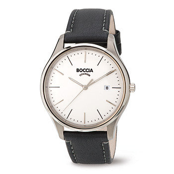 boccia-3587-01-herren-titan-uhr-wei-leder-41mm image 1