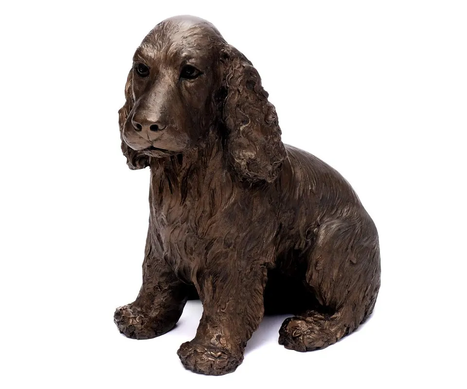 brillibrum-dekofigur-hund-cocker-spaniel-gro-handmade-kunstharz-bronze-29-cm image 1