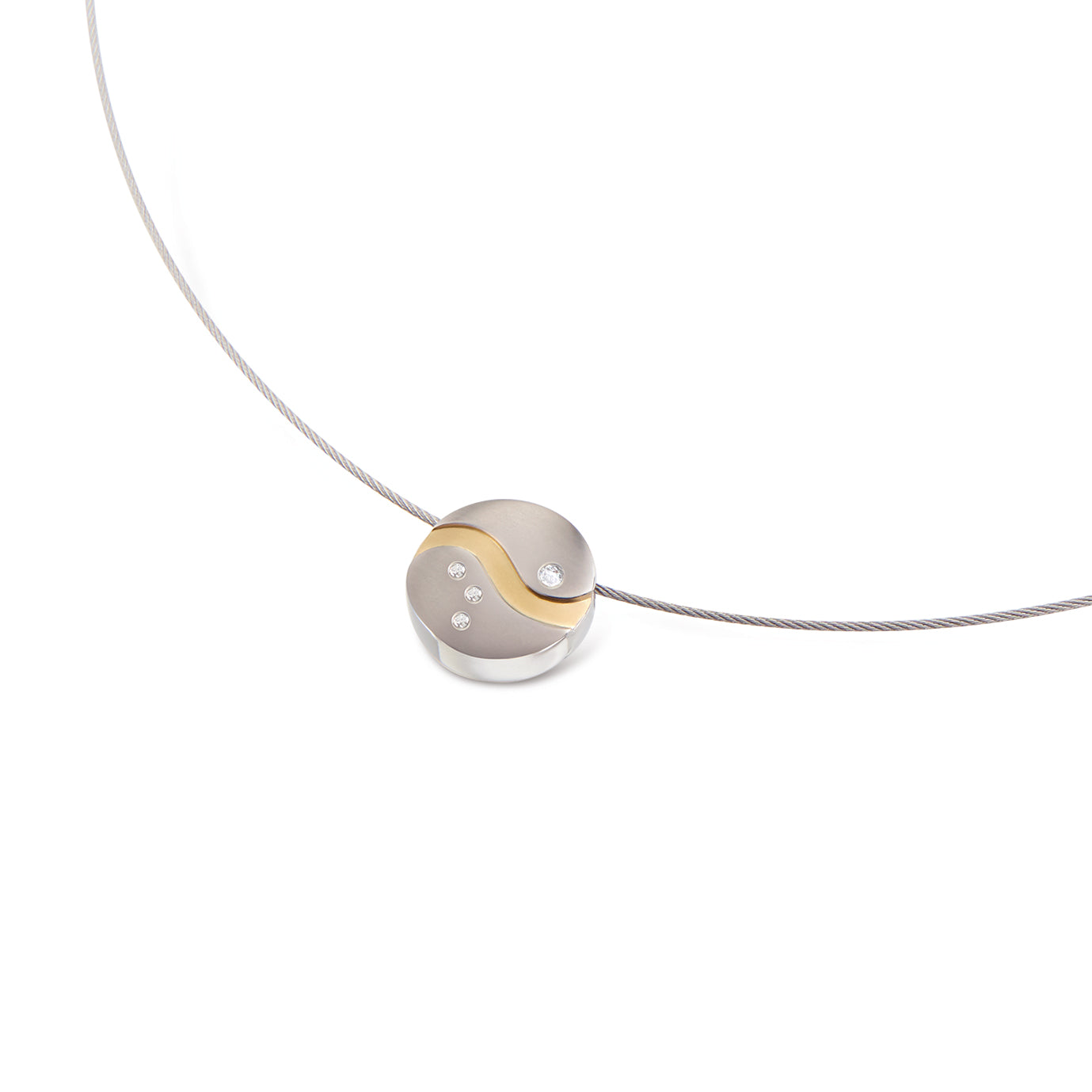 boccia-07022-05-titanium-anh-nger-welle-gold-mit-4-diamanten-0-04ct-14mm image 2