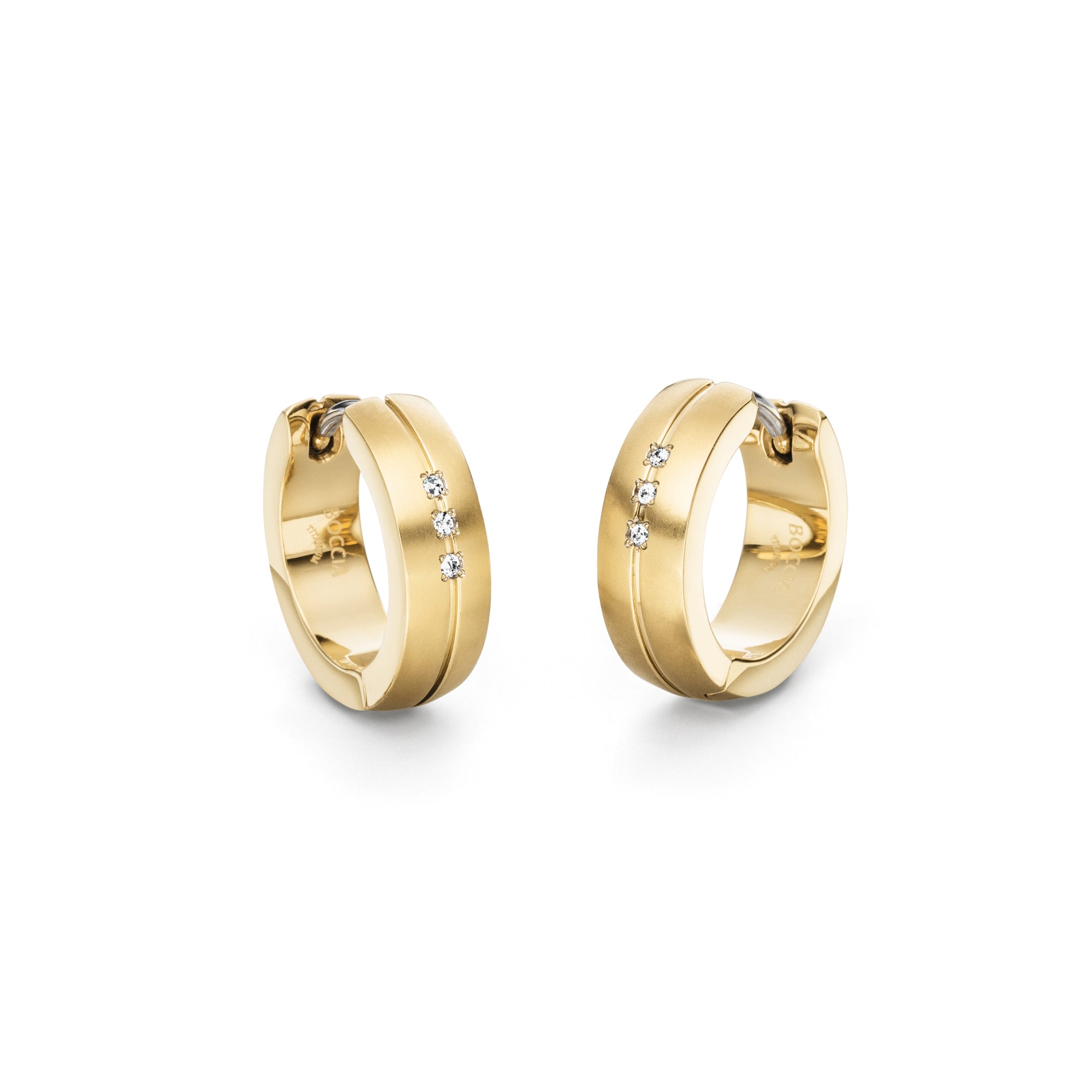 boccia-0539-19-titanium-creolen-ohrringe-gelbgold-diamanten-15-mm image 1