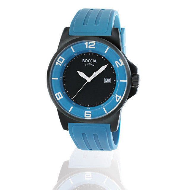 boccia-3535-48-id-titanium-herren-armbanduhr-schwarz-jeansblau-45mm image 2