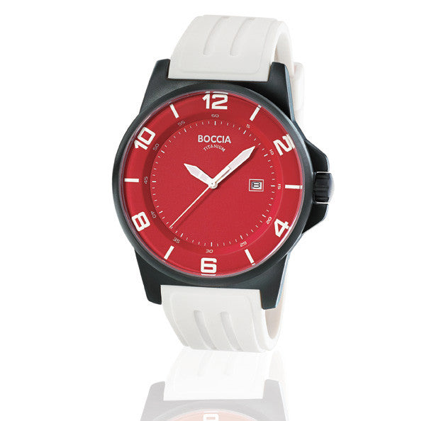 boccia-id-3535-53-titanium-herrenuhr-45mm-rot-schwarz-kautschuk image 2