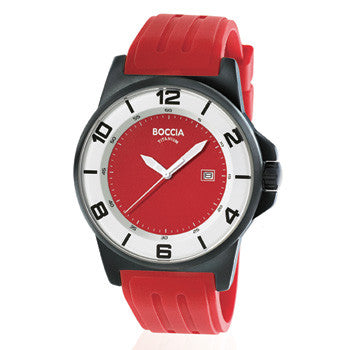 boccia-id-3535-57-herren-titanuhr-rot-45-mm-mit-kautschukband image 1