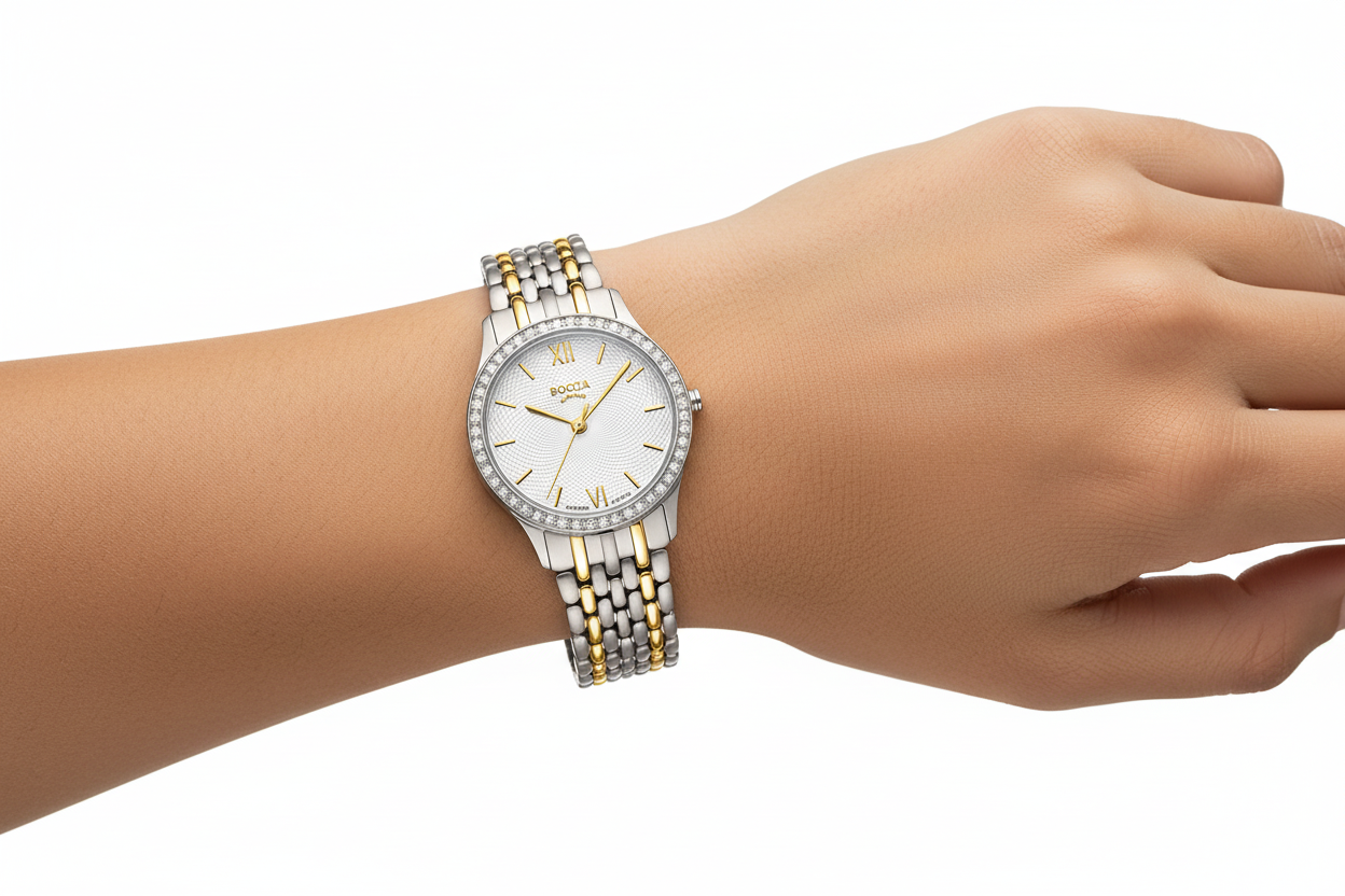 boccia-3376-02-damen-titan-armbanduhr-wei-bicolor-30-mm image 2