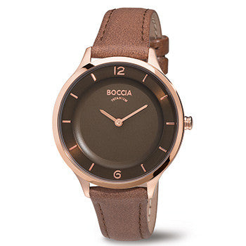 boccia-3249-03-titanium-damen-armbanduhr-37mm-ros-gold-braun-leder image 1