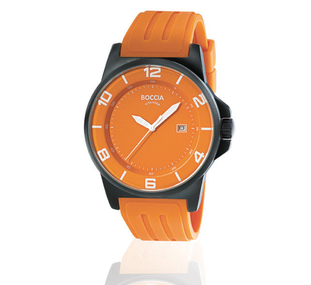 boccia-3535-43-herren-titan-uhr-orange-45mm-kautschuk image 2
