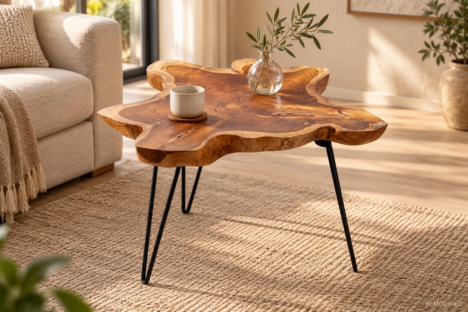 brillibrum-teakholz-baumscheiben-couchtisch-45x70x60-cm-klappbar image 2