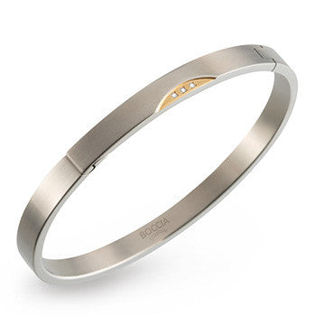 boccia-03006-03-titanium-armreif-mit-gold-und-diamanten image 1