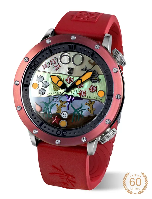 alexander-shorokhoff-flensi-rote-taucheruhr-limitierte-edition image 1