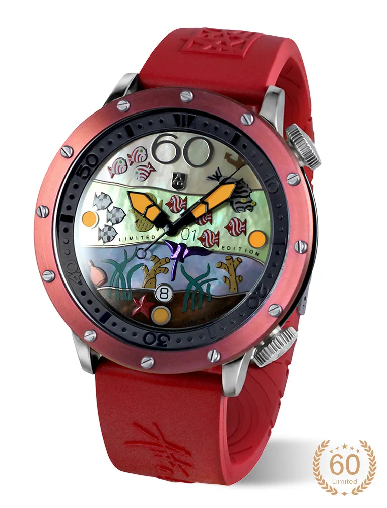 alexander-shorokhoff-flensi-rote-taucheruhr-limitierte-edition image 1