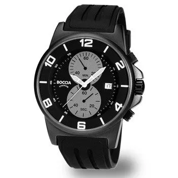 boccia-3777-02-herren-titan-chronograph-schwarz-kautschuk image 1