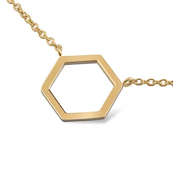 boccia-08014-02-titanium-halskette-vergoldet-hexagon image 1