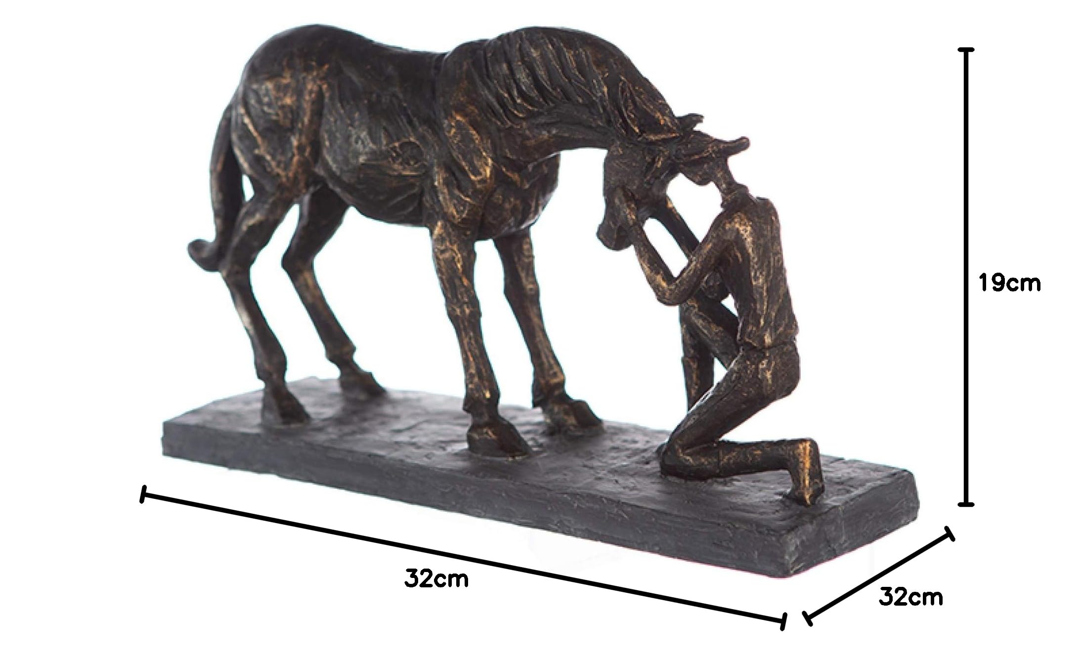 brillibrum-pferde-skulptur-bronzefarben-aus-polyresin-pferd-m-dchen-32-cm image 8