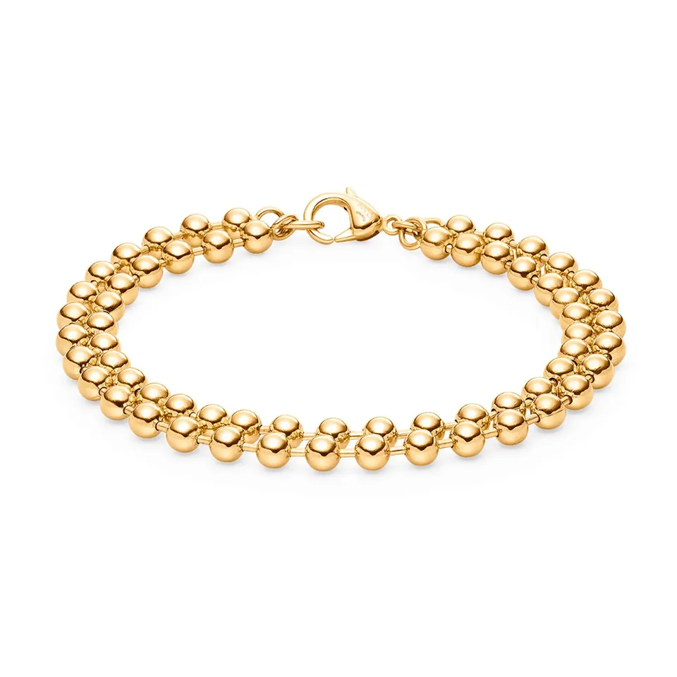 boccia-03066-02-titan-armband-goldplattiert-doppelt-kugel image 1