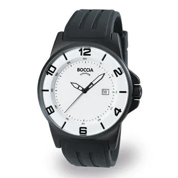 boccia-id-3535-06-titan-herrenuhr-wei-schwarz-45-mm-kautschuk image 1