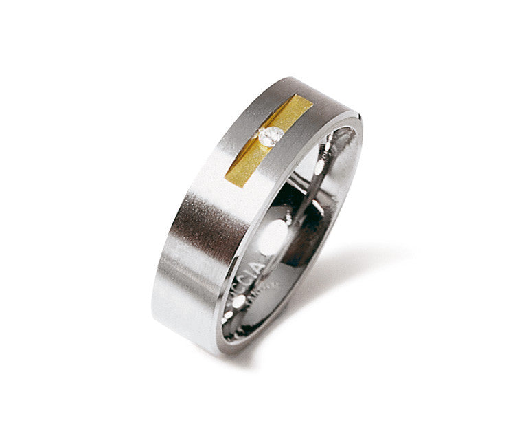 boccia-0101-08-titanium-ring-6-mm-goldrinne-diamant-0-03-ct image 2