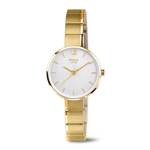 boccia-3308-03-titan-damenuhr-29-mm-wei-gold-mit-gliederarmband image 1