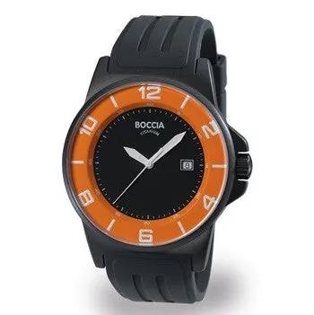 boccia-3535-12-herren-titanuhr-id-schwarz-orange-45-mm image 1