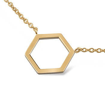 boccia-08014-02-titanium-halskette-vergoldet-hexagon image 1