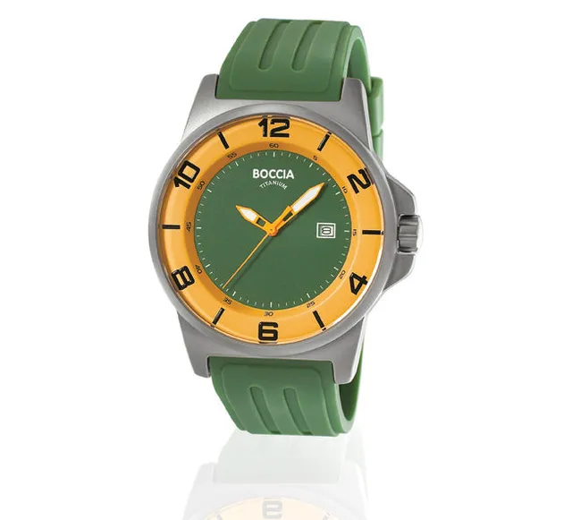 boccia-3535-58-titanium-uhr-gr-n-orange-45-mm-titan image 1