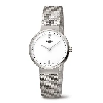 boccia-3283-01-damen-titan-uhr-wei-mit-mesh-armband-30mm image 1