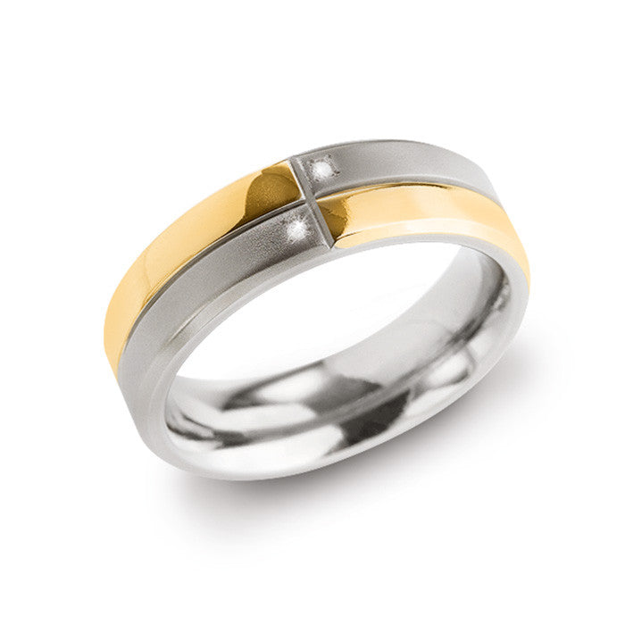 boccia-0101-27-titanium-ring-bicolor-mit-2-diamanten-6-mm image 2