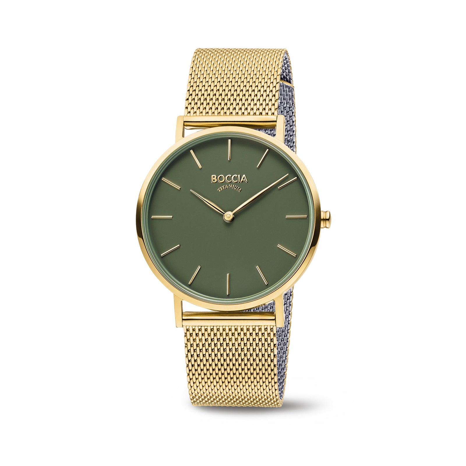 boccia-3273-12-damen-titanium-uhr-gr-n-gold-mesh-36-mm image 1