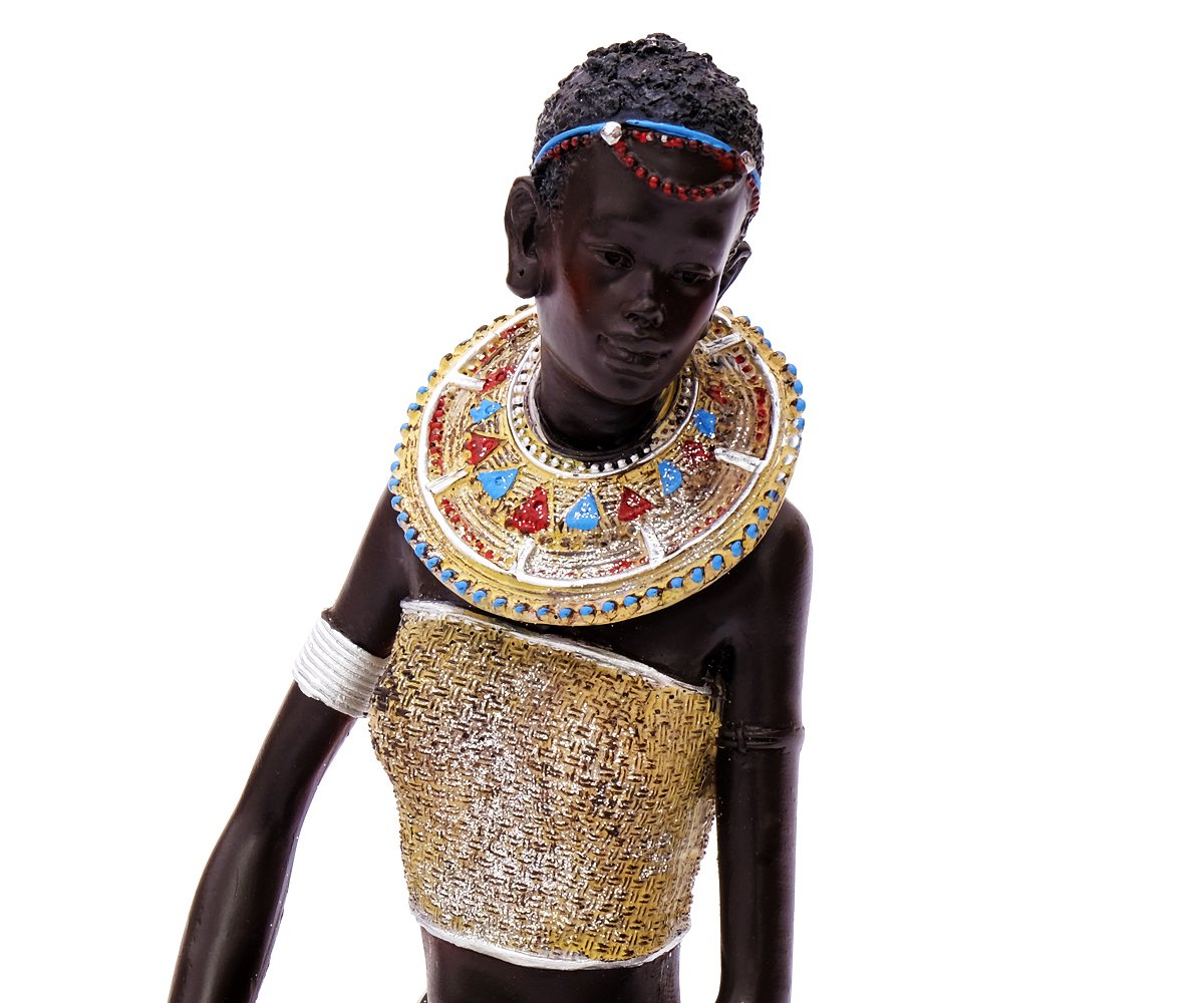 brillibrum-b-ware-afrikanische-dekofigur-kniend-21-1-cm-mit-schale image 2