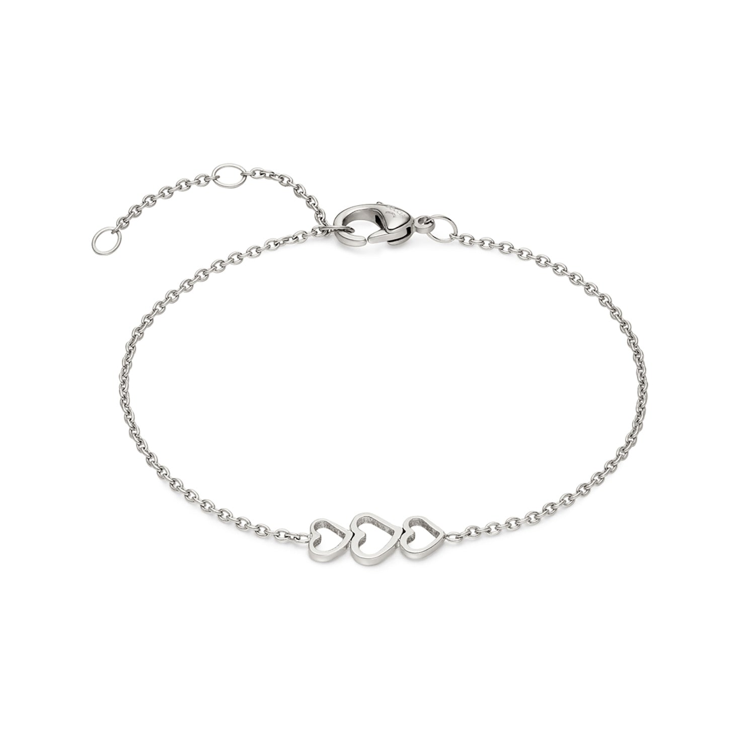 boccia-03077-01-titanium-armband-3-herzen-poliert image 1