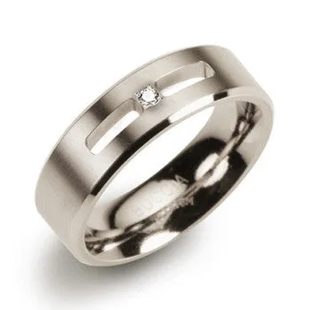 boccia-0101-26-titan-ring-6mm-mit-diamant-0-02ct image 1