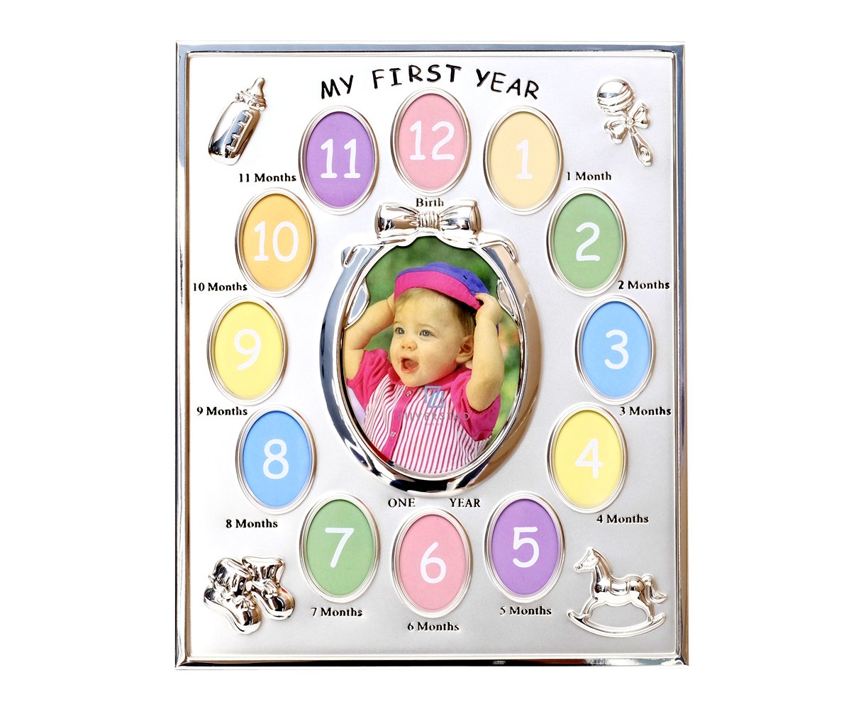 brillibrum-first-year-baby-bilderrahmen-versilbert-28-x-22-9-cm-13-fotos image 3
