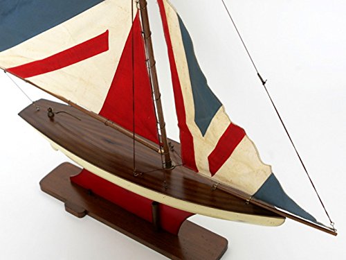 brillibrum-modellschiff-segelboot-holz-yacht-union-jack-vintage-look-klein-60-cm image 7