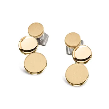 boccia-05040-02-titanium-ohrstecker-triple-disc-gold-6-5-mm image 1