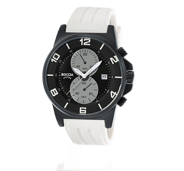 boccia-3777-06-herren-titan-chronograph-uhr-schwarz-45mm image 2