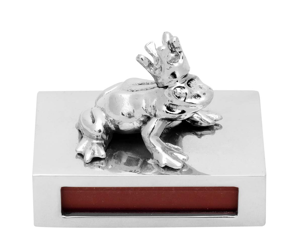 brillibrum-streichholz-box-zinn-froschk-nig-ohne-gravur image 1