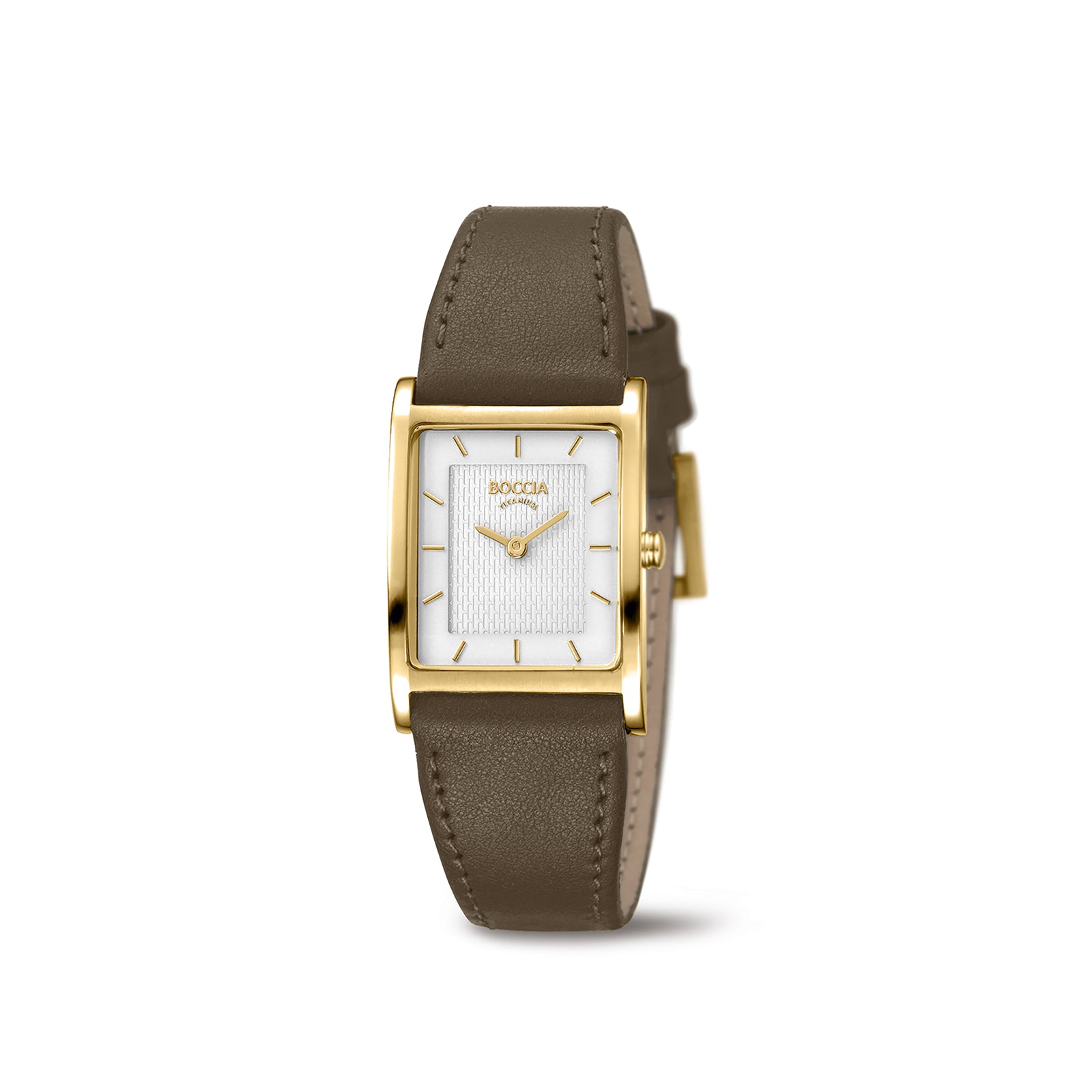 boccia-3294-03-damen-titan-uhr-eckig-wei-gold-mit-lederarmband image 2