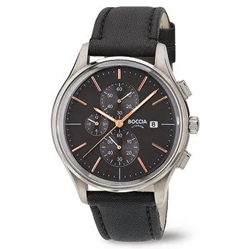 boccia-titanium-herren-chronograph-3756-02-braun-leder image 1