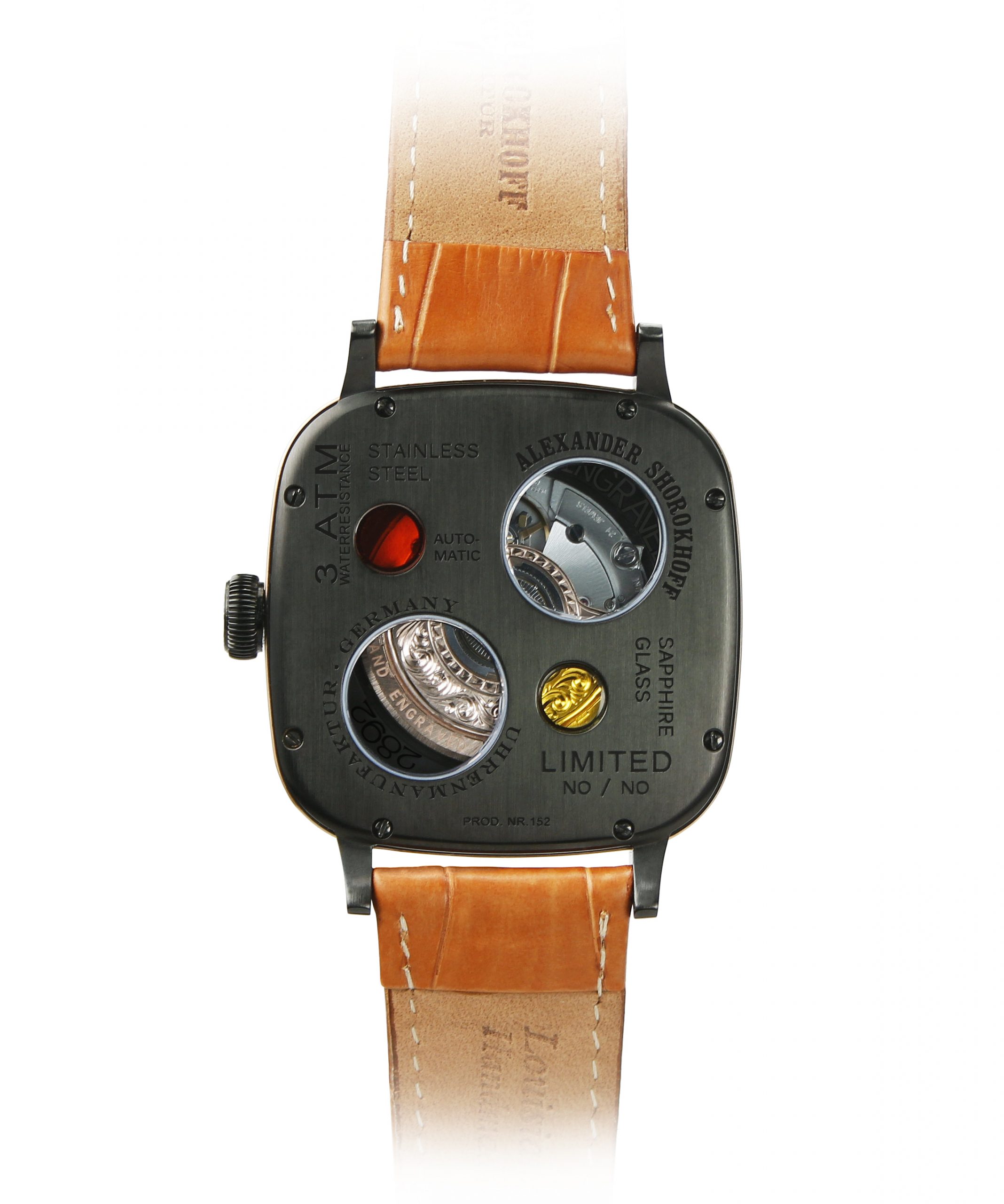 alexander-shorokhoff-kandy-automatikuhr-schwarz-pvd-mit-edeldr-hten image 4