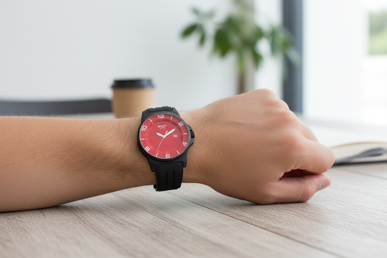 boccia-3535-09-titan-herrenuhr-rot-45-mm image 2